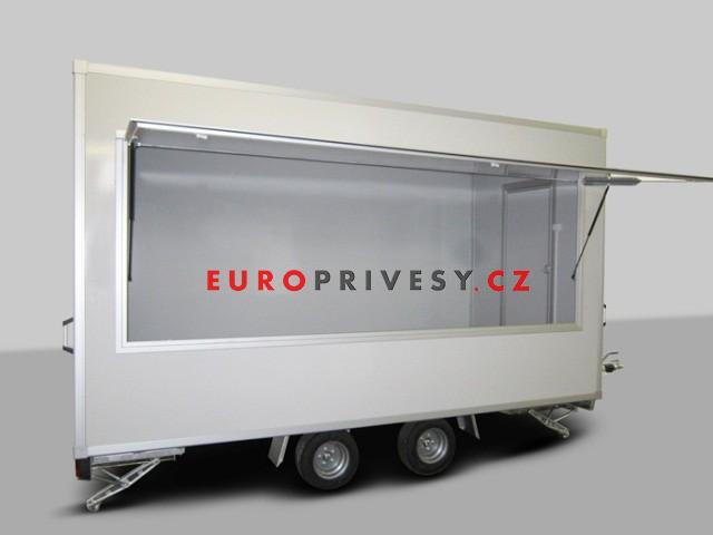 Prodejní stánek 420x203x230 cm - 2000 kg + zadní prodejní okno
