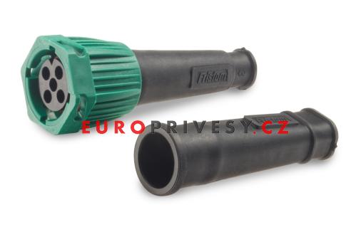 Zástrčka - bajonet Fristom IP67 5-pólový zelený, 1 nebo 2 vývody