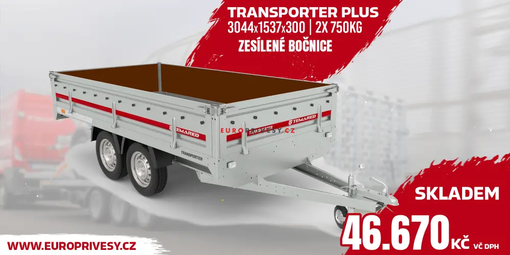 Přívěsný vozík - TRANSPORTER 3015/2 PLUS - 3044 x 1537