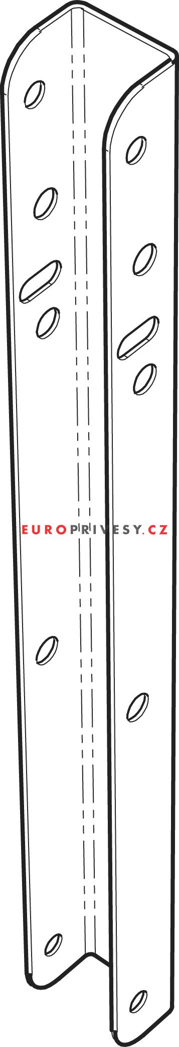 Rohový profil k zadní bočnici - Brenderup 1203S