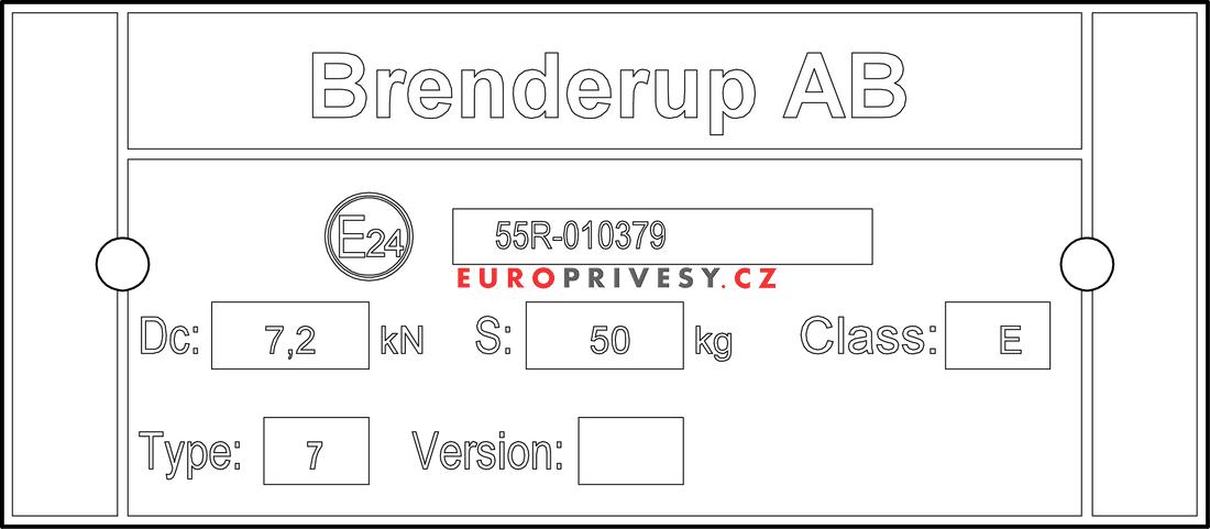 Typový štítek - Brenderup 3251