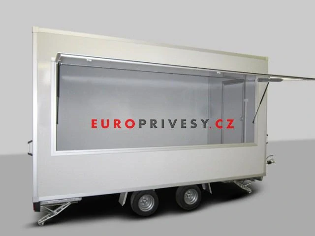 Prodejní stánek 420x203x230 cm - 2000 kg + zadní prodejní okno