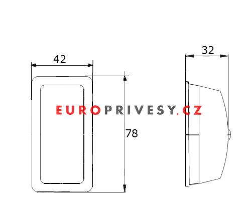 Sklo svítilny GMAK G05 svítilny doplňkové obrysové, č/b
