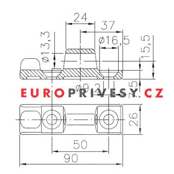 Pouzdro pantu bočnic TIR BSCHG 40