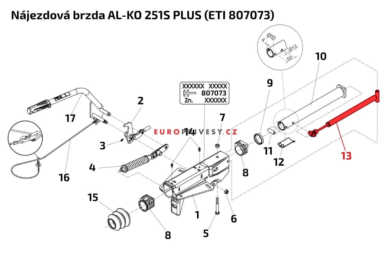 Tlumič nájezdové brzdy AL-KO 161S PLUS