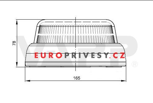 Maják pevný oranžový Fristom FT-100 3S LED, nízký