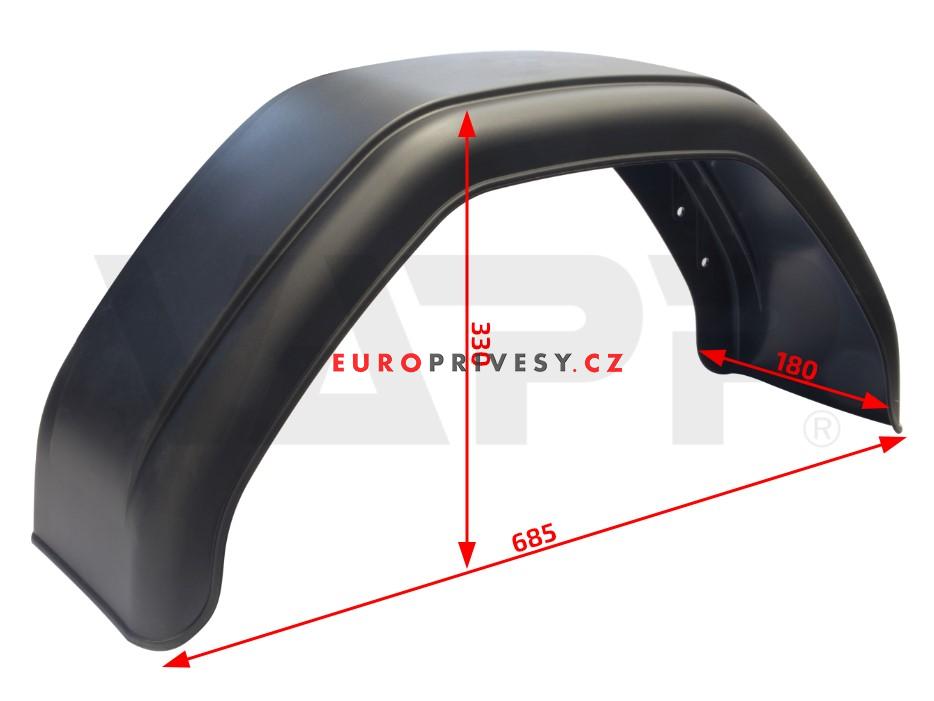 Blatník plast 13"/180 mm Autoflex, černý