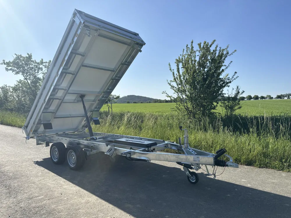 3-stranný elektrohydraulický sklápěč Brenderup, 375x180x35, 3500kg