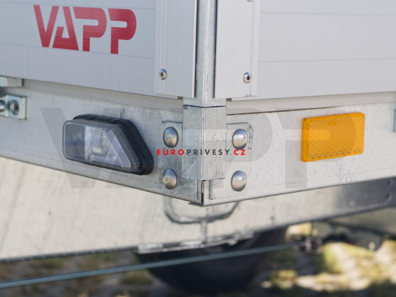 Držák rohového sloupku 25x25mm na přívěs AGADOS VZ 22 EXPRESS, VZ 32 EXPRESS