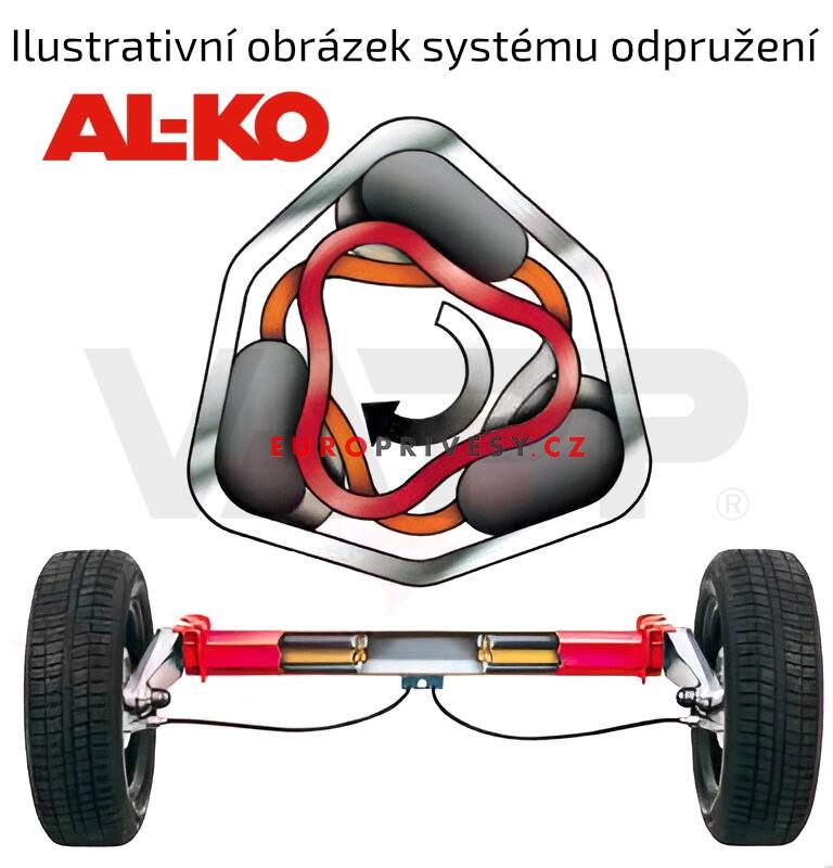 Náprava AL-KO Compact B 850-10 (1000 kg) a=1250 mm, c=1700 mm, 2051, 100x4