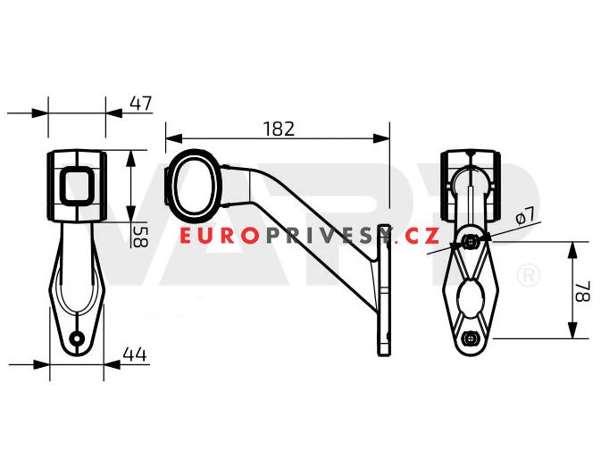 Svítilna doplňková obrysová LED Lucidity 26565-V, 12-24V, QS150