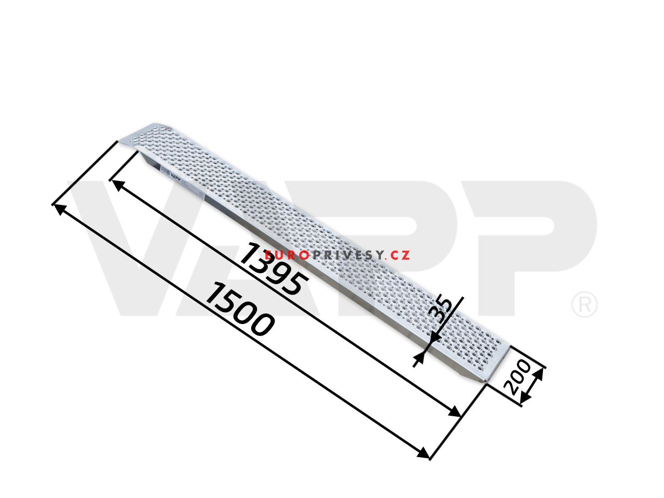 Nájezd hliníkový VAPP NH-1025, rovný