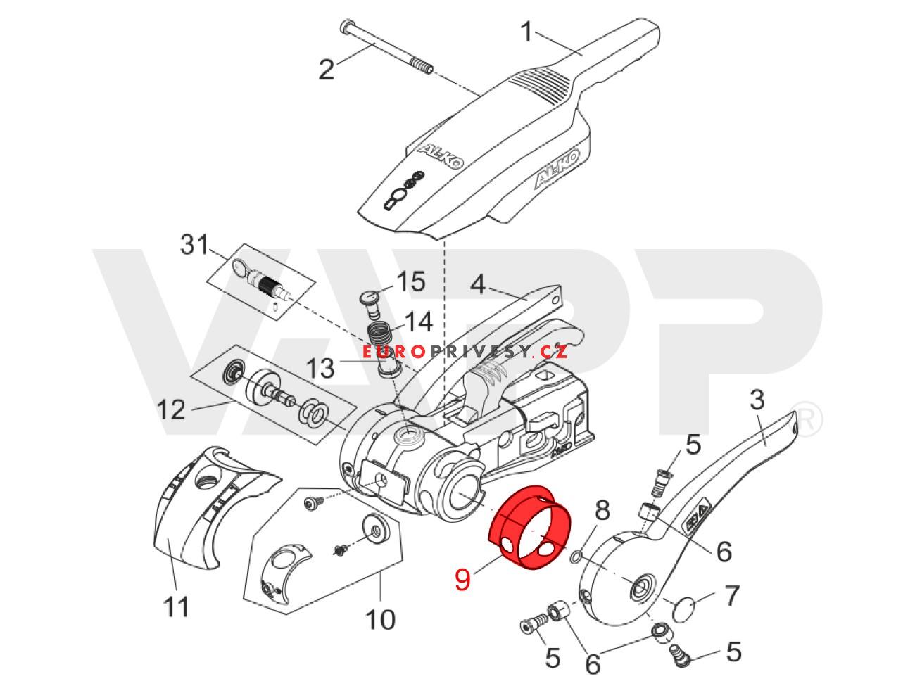 Těsnící kroužek páky stabilizátoru AKS 3004/3504 (ETI 811607)