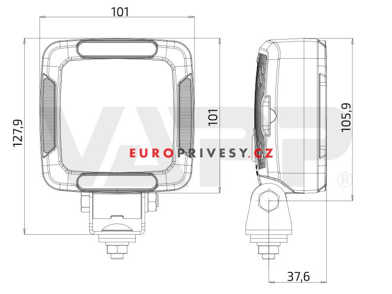Svítilna pracovní WAS W302/2582 ECO LED 1880 lm, 12-24V, IP6K9K
