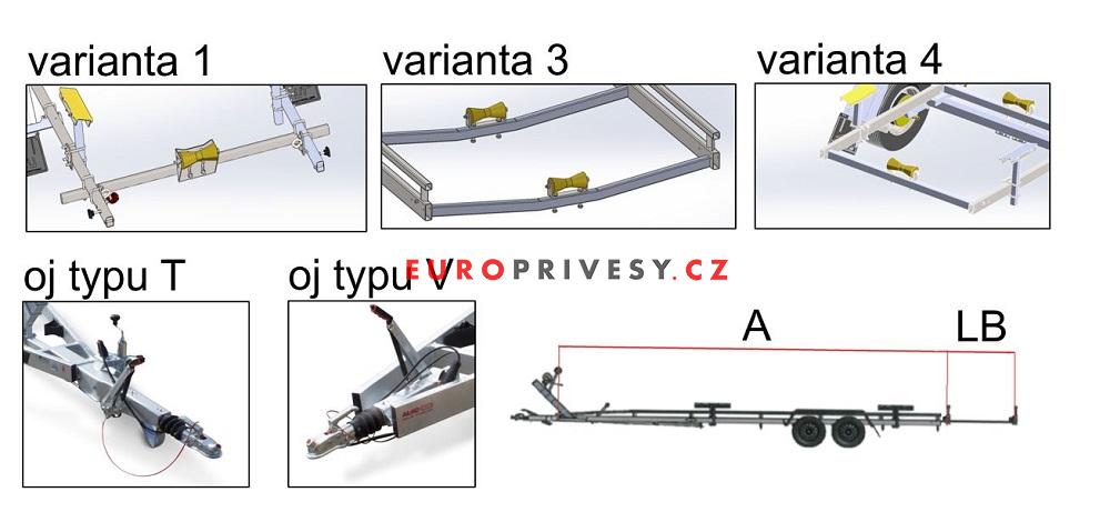 Lodní přívěs B35/3 (VZ) - 3 nápravy