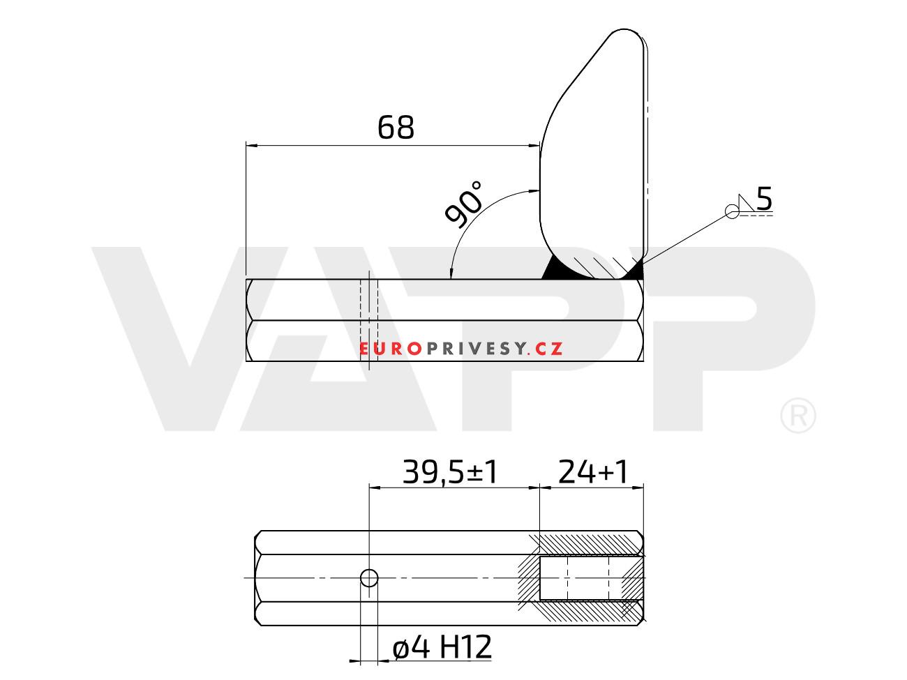 Západka šestihranná k automat. kolečku AL-KO 60 230x80