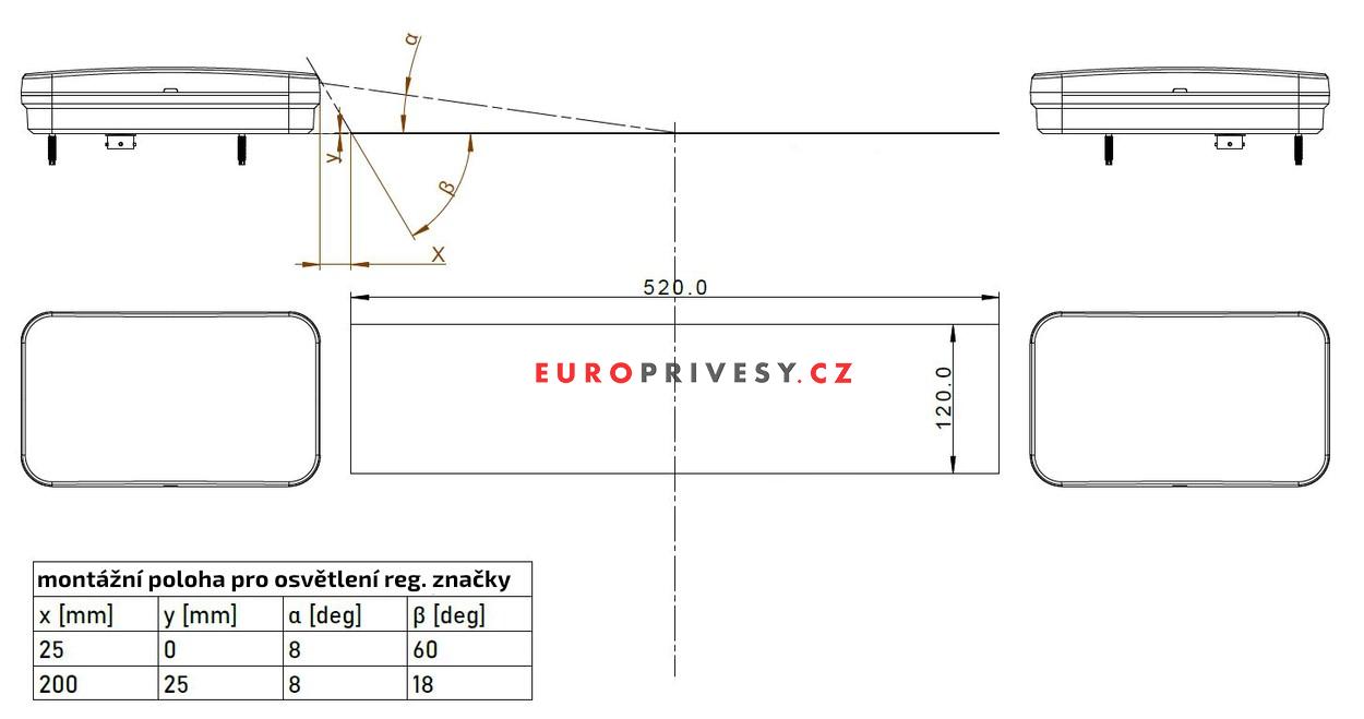 Svítilna Fristom FT-370 sdružená LED 12-36V, P-BL/BR/KO/ML/CO/RZ