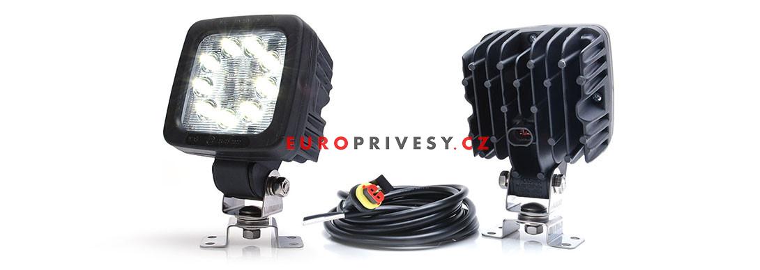 Svítilna pracovní WAS W143 LED 3000 km, 12-70V, konektor Superseal