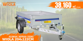 Přívěsný vozík - KUJAWIAK - s nápravou AL-KO 1300 kg