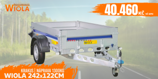 Přívěsný vozík - KRAKUS - s nápravou AL-KO 1300 kg