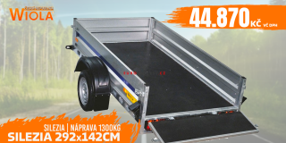 Přívěsný vozík - SILEZIA - s nápravou AL-KO 1300 kg