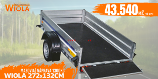 Přívěsný vozík - MAZOVIA - s nápravou AL-KO 1300 kg