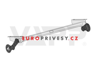 Náprava KNOTT VG 7 (750 kg) b=1360 mm, c=1696 mm, 100x4, (patky pro Lider)