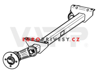 Náprava Knott VG 7-L (750 kg) b=950 mm, c=1372 mm, 100x4